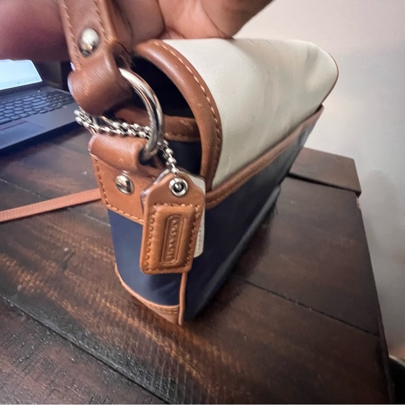 Coach Park Color-Block Leather Crossbody Purse Blue&White Multi No. B1373-F23383 - Picture 6 of 14